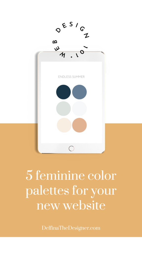 5 feminine color palettes for your new website