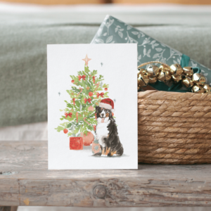 Bernese Mountain Dog Christmas Greeting Card