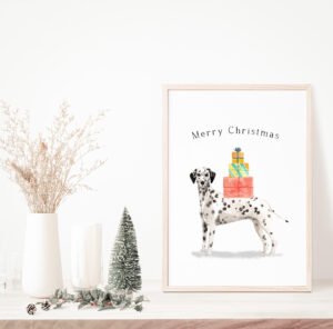 christmas poster dalmatian