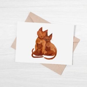 Cats eco friendly card father's day