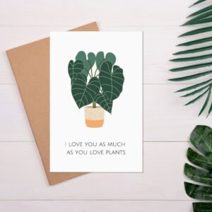 philodendron gloriosum eco greeting card