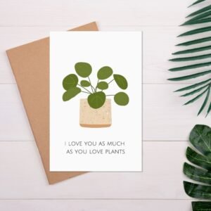 money plant eco greeting card
