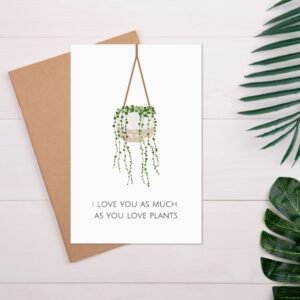 string of pearls eco greeting card