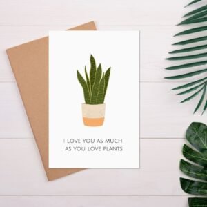 snake plant eco greeting card
