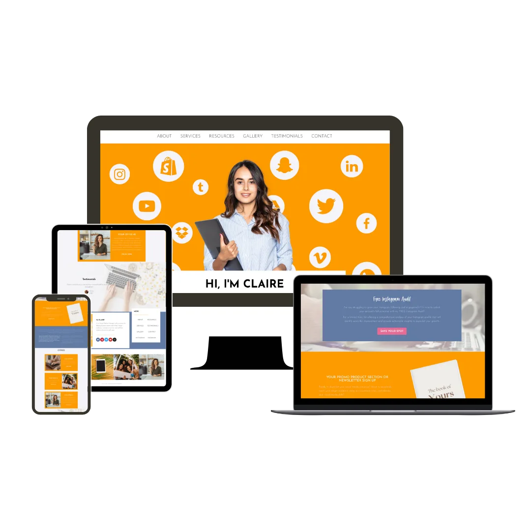 template shop claire