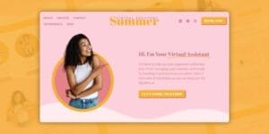 summer virtual assistant website template