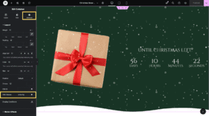 christmas snow effect wordpress elementor