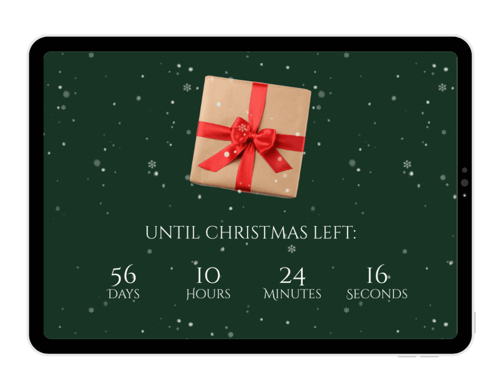christmas countdown snow effect tutorial wordpress elementor